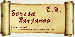 Beriša Marjanov vizit kartica
